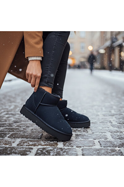 FEMME FATALE Замшеві жіночі черевики з товстою підошвою на товстій підошві з овечої шкіри