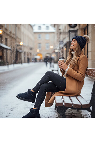 FEMME FATALE Dámské kotníkové boty a botičky se semišovou kožešinou uvnitř a silnou podrážkou