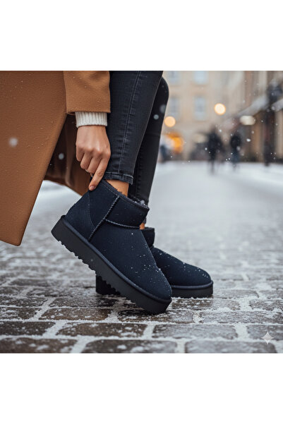 FEMME FATALE Замшеві жіночі черевики з товстою підошвою на товстій підошві з овечої шкіри