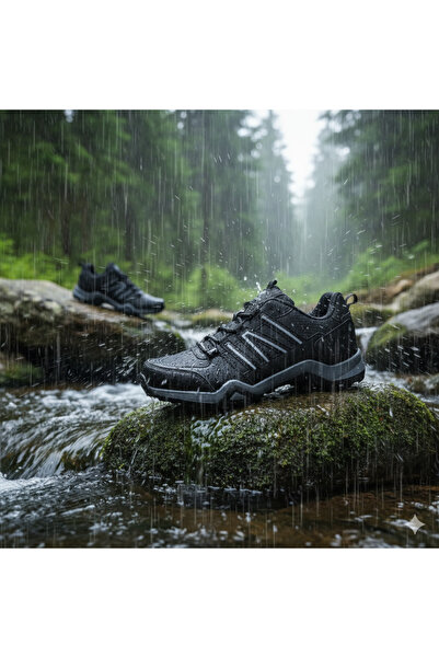SNR Suya Dayanıklı Poseidon Erkek Spor Outdoor Kaymaz Taban Rahat ve Kaliteli Siyah Ayakkabı 5 renk var