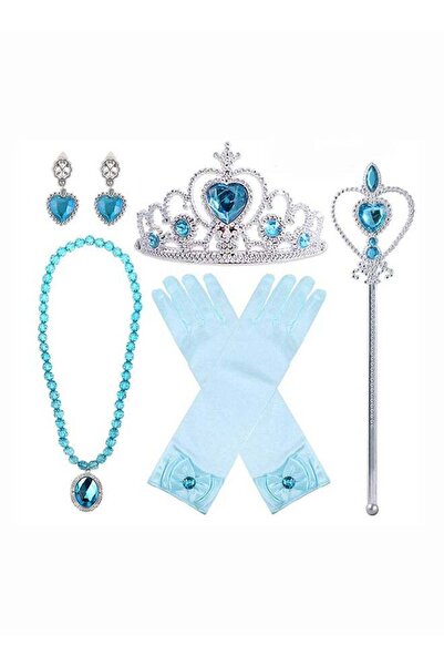 LIXADA 5-Piece Princess Elsa Belle Sofia Dress Up Fancy Cosplay Costume Acces...