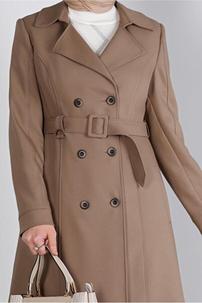 Alvina BELTED BUTTON DETAIL COAT 90382