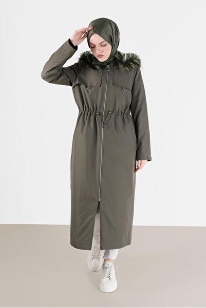 Alvina فرو مفصل مقنعين الخصر الرباط سترة 90237