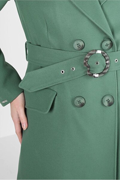 Alvina ΠΑΛΤΟ ΜΕ ΖΩΝΗ ΚΑΙ ΔΙΠΛΟ ΛΑΜΠΡΟ ΚΟΛΑΡΟ 90448