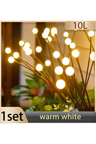 Choice 10 لتر مصابيح حديقة تعمل بالطاقة الشمسية 8 مصابيح ليد بيضاء دافئة تعمل...