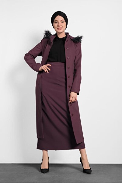 Alvina Капюшонний поясний плащ 90021