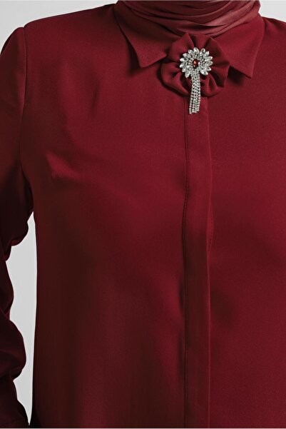 Alvina Plus Size Brooch Detailled Tunic 20752