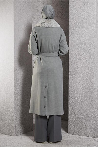 Alvina Belt Detailed Coat - Model 90548