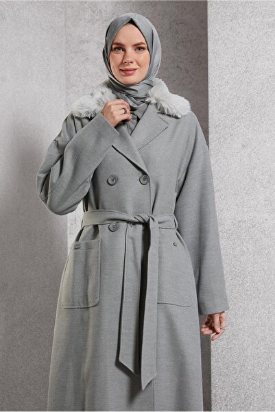 Alvina Belt Detailed Coat - Model 90548