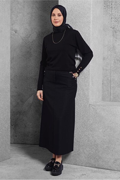 Alvina DÜĞME AKSESUARLI ETEK 60640