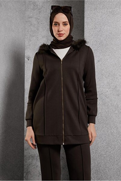 Alvina Fur Detailed Trousers Suit 45217