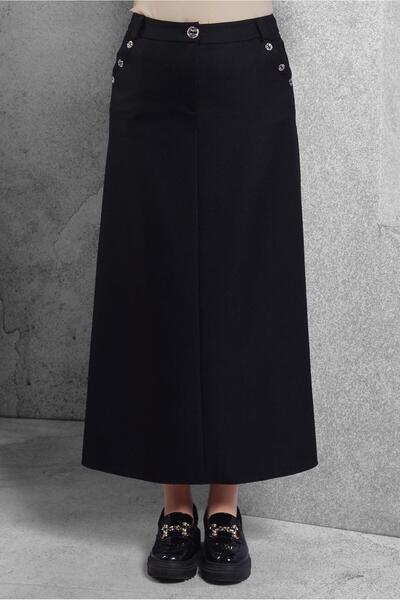 Alvina DÜĞME AKSESUARLI ETEK 60640