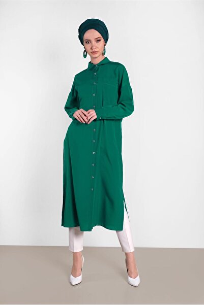 Alvina Buttoned Tunic with Side Slips 4435