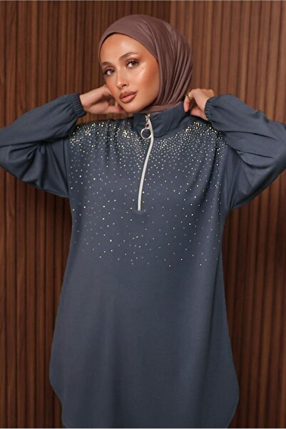 TRENDTESETTÜR Women's Gray (Anthracite) Stone Pants Suit t 7135