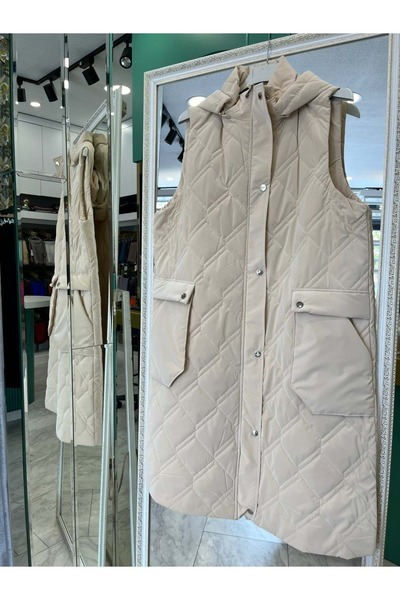 MERAM BUTİK Nurgün Inflatable Vest - Stone - 42