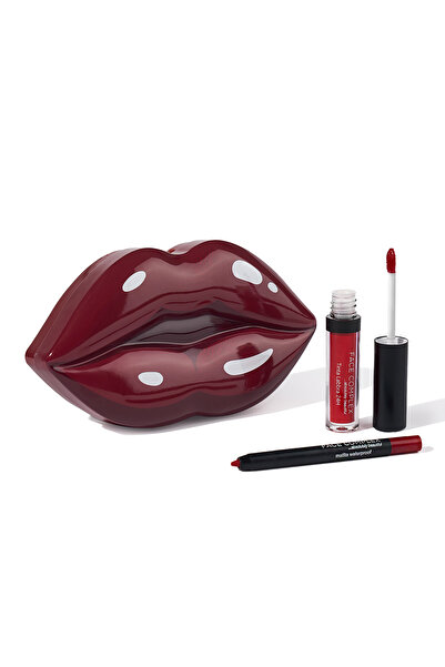 FACE COMPLEX Lip Set Tin 24h Tint Pencil, Set Cadou Ruj Lichid Creion Buze Rezistent La Apă 24h, Nr.03- Italia
