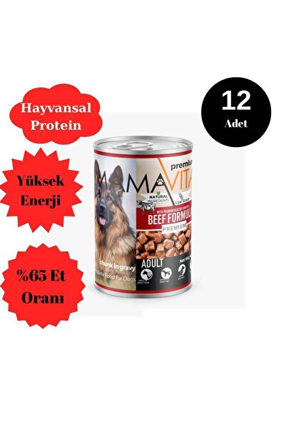 MamaVita Mamavitta Parça Dana Etli Yetişkin Köpek Maması 400 gr 12 Adet