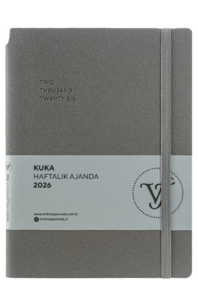 Victoria's Journals Kuka 2026 Седмичен дневник A5 (14x21cm) Мека корица Слонова кост 80gsm