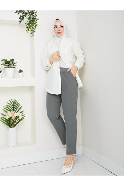 GÖZDE GİYİM بنطال جزرة بخصر مطاطي