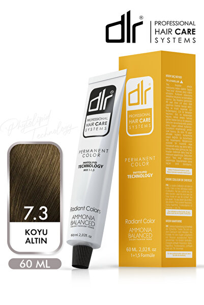 DLR Color Saç Boyası 60ml 7.3 Dore Kumral - Profesyonel Kuaför Kalitesinde Re...