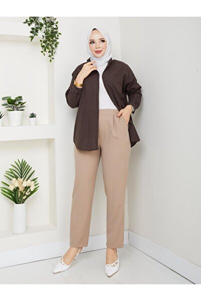 GÖZDE GİYİM PANTALONI MORCOS CU TALIE ELASTICA