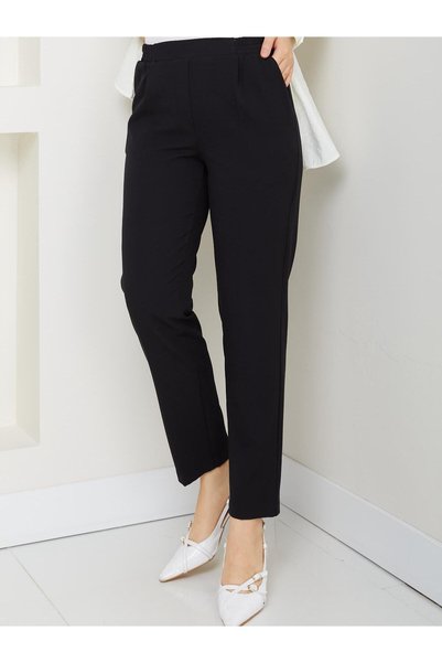 GÖZDE GİYİM Belt Elastic Carrot Pants