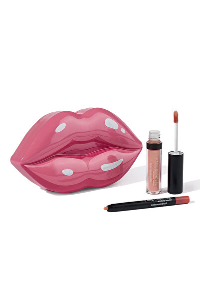 FACE COMPLEX Lip Set Tin 24h Tint Pencil, 24h Waterproof Liquid Lipstick Gift Set, No. 01 - Italy