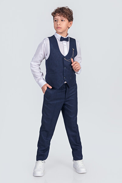 Zaziko Kids Erkek Çocuk Takım Elbise(YELEK GÖMLEK, PANTOLON)tkm-2411-z