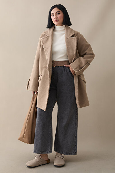 InStyle Рукав Аполет Деталь Каше Кабана - Коричневий