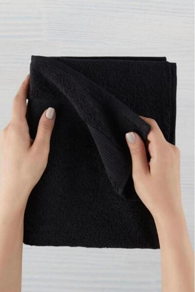 Miabella Home Soft 100% Cotton Hand Face Towel, Black Sports Towel Quick Dry 50X90 cm