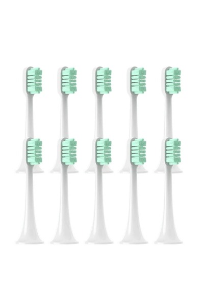Choice 10pcs Green 10PCS Vacuum Sealed Packed Replacement Brush Head for Xiaomi Mijia T300/T500/T700 Sonic