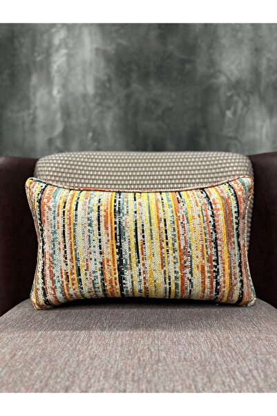 Fabricland Textile Woven Transitional Exclusive Rectangular (50X30 cm) Throw Pillow Cover (Double Sided Patterned)