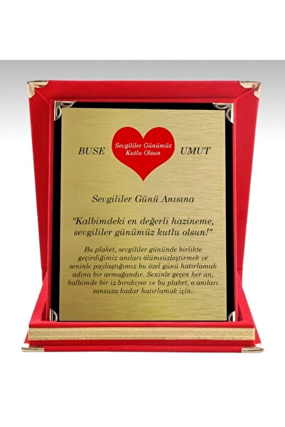 Özcan Tasarım Kişiye Özel Sevgililer Günü Plaketi - Sevgiliye Plaket ( Büyük ...