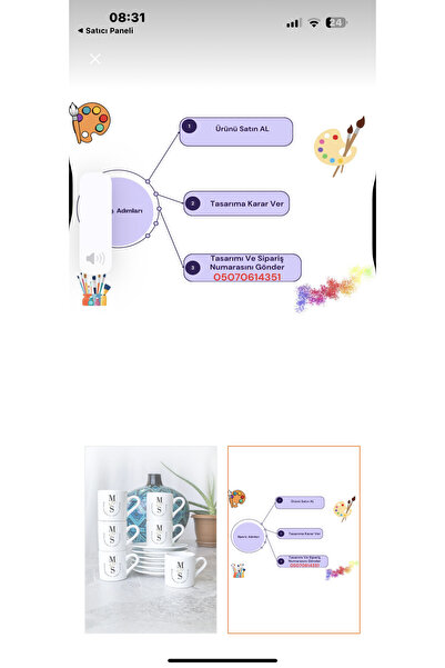 D&Y GAUDERY Porselen Kahve Fincanı Resimli Baskı Tasarım Kendin Tasarla Kişiye Özel Firma Logolu.
