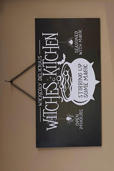 Paganca Witches Kitchen Özel Kapı Tabelası 20x40cm