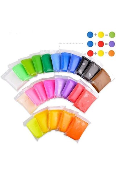 fulina 24 Colors Air Dry Clay Super Light DIY for Model Fun Toy, Creative Art Crafts, Gift Kids, 24 colors