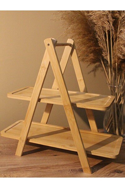 Paganca 2-Tier Bamboo - Multi-Purpose Stand Presentation Organizer