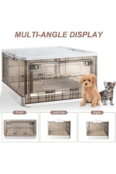 fulina Nebulization Box,Cat Nebulizer Box Nebulizer for Dogs,Kitten Incubator,Heating Unit not Included, Pu