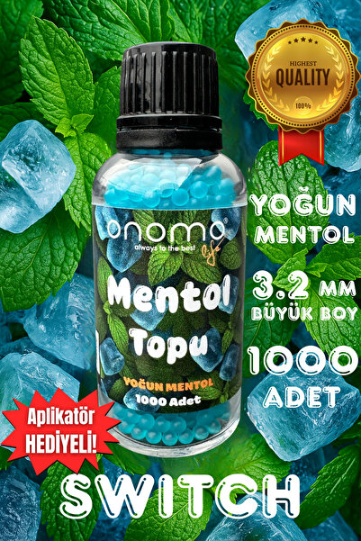 Onomo Premium Mentol Topu Switch Aroma Kapsülleri Yoğun Mentol Ice Mint 1.000...