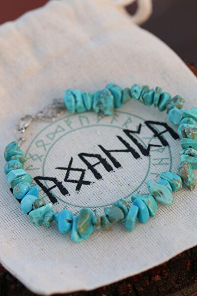 Paganca سوار بحلقة كاملة من الحجر الطبيعي الفيروزي