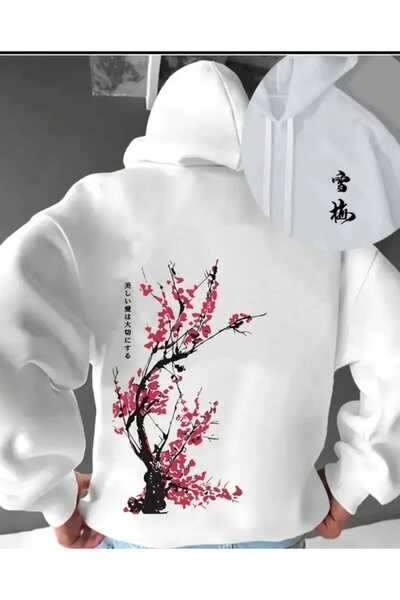 ORVIO Group Hanorac modern pentru bărbați – cu design celebru japonez cu sakura