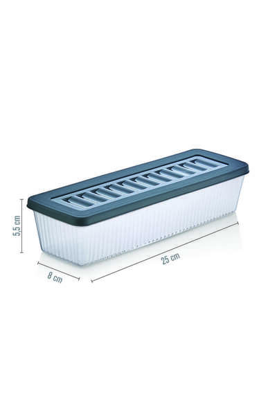 VİGENTİNO 4'Lü Set Buzdolabı Organizer Mikrodalga ve Difrize Uygun Saklama Kabı 4 X 750 ml