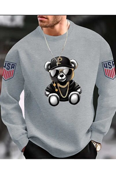 ORVIO Group Cool Bear Printed Sweatshirt