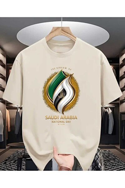 ORVIO Group Tricou tematic pentru bărbați cu tematica Ziua Națională a Arabie...