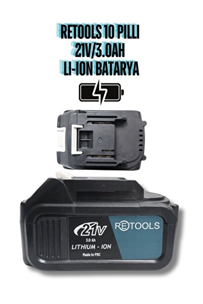 RETOOLS 10 Pilli Li-ion Batarya 21V/3.0AH Mavi