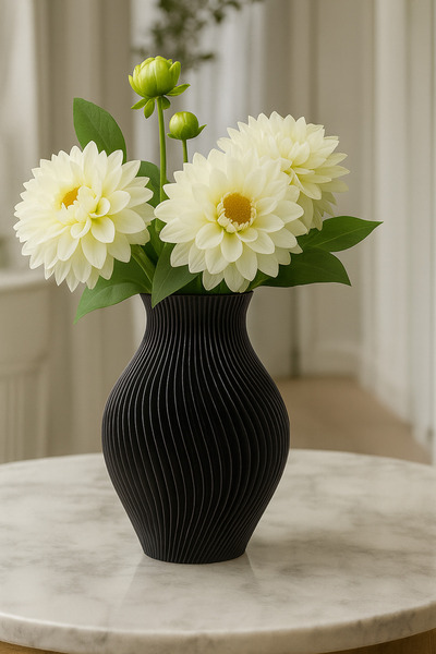 Genel Markalar Modern Ribbed Dekoratif Vazo