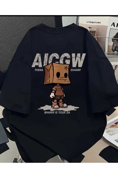 ORVIO Group Μπλουζάκι Boxed Man με τύπωμα oversized