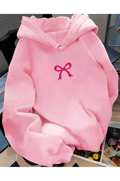 ORVIO Group Kadın lüks hoodie sade baskılı