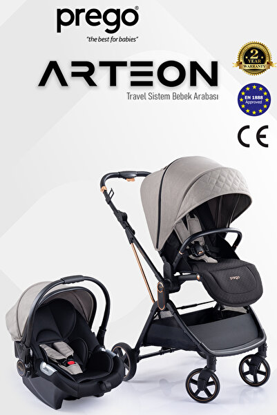 Prego 2244 Arteon Travel Sistem Bebek Arabası Bej