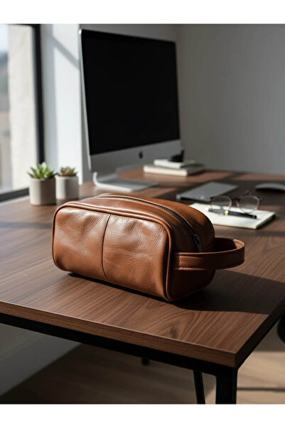 yedideri Genuine Leather Men's Hand Portfolio – Shaving & Grooming Bag